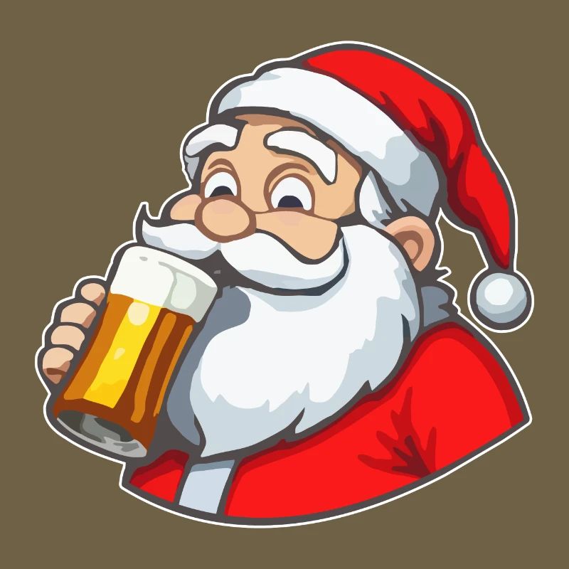 Weihnachtsmann mit Bier