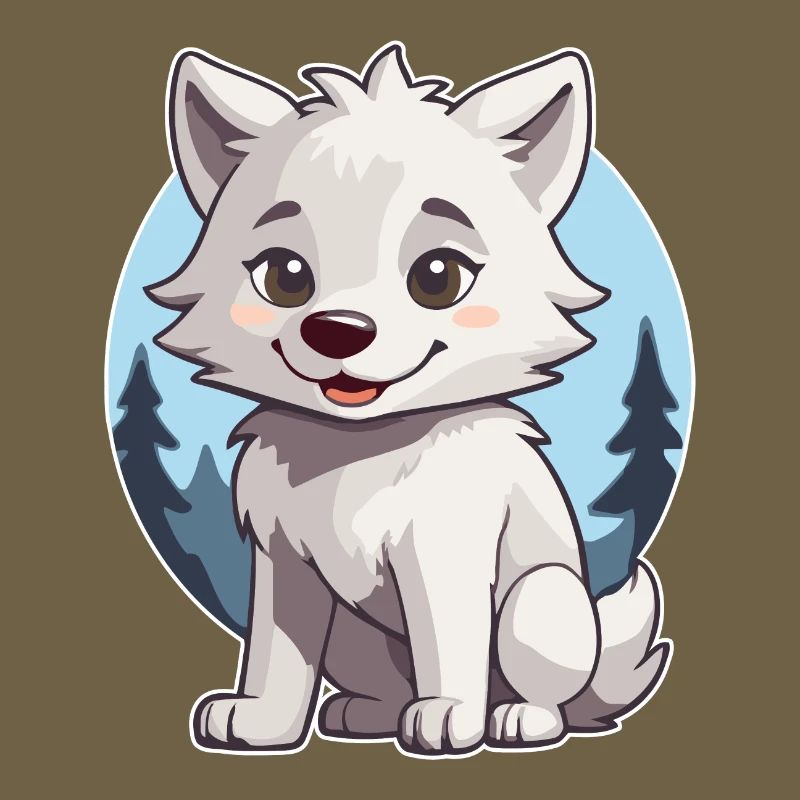 Niedlicher Wolf oder Hund Husky