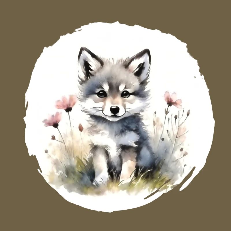 Wölfchen Aquarell