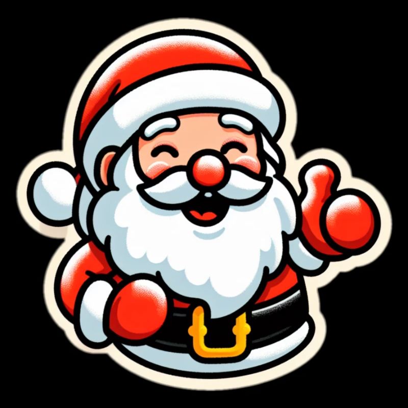 Fröhlicher Weihnachtsmann Daumenhoch