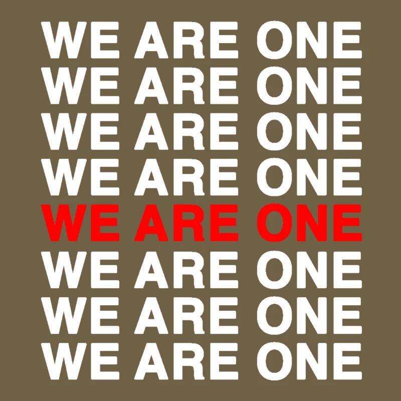 Wir sind eins – Bold Typo Muster