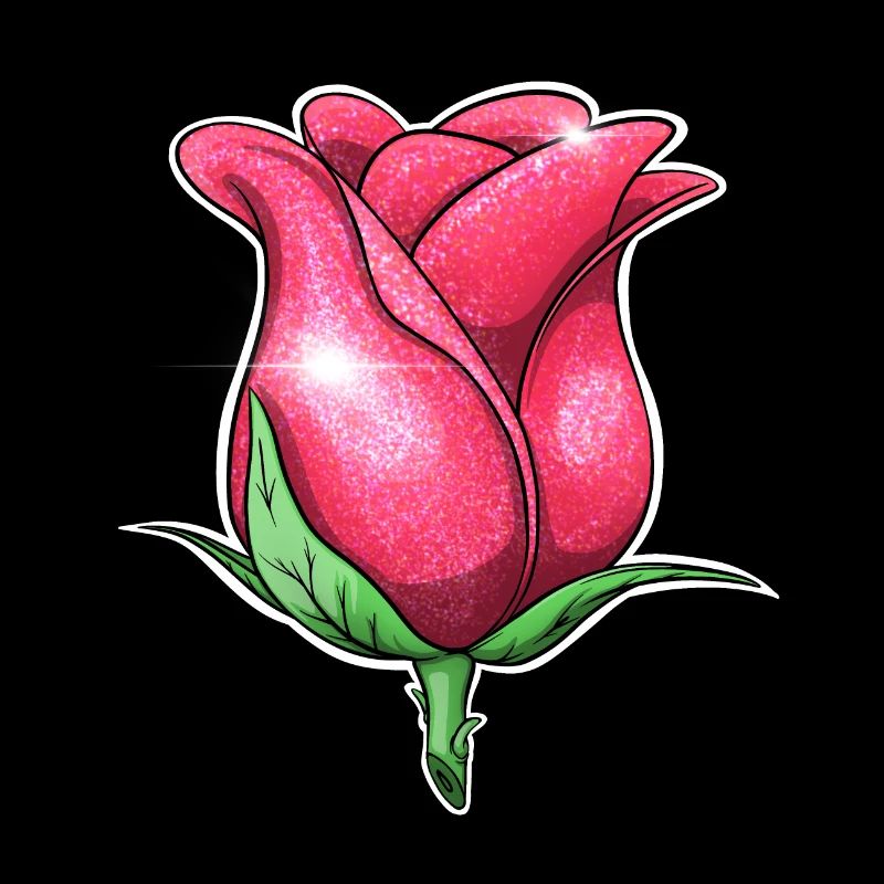 Glitzer Rosa Rose Illustration