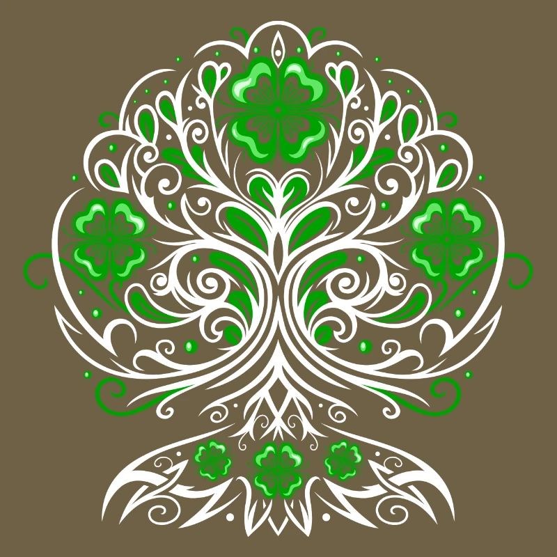 Arbre de vie de la Saint-Patrick avec des trèfles