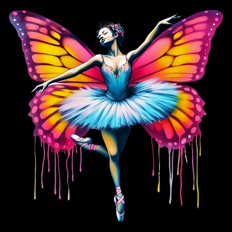 Ballerine avec des ailes de papillon papillons tutu