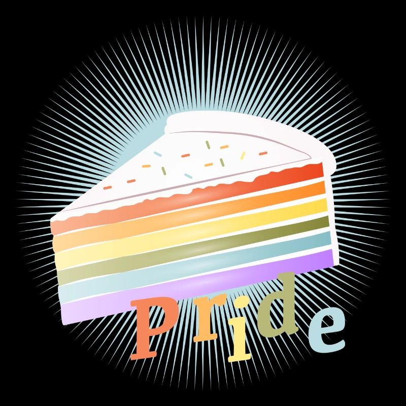 Morceau de gâteau arc-en-ciel aux couleurs pastel délicates
