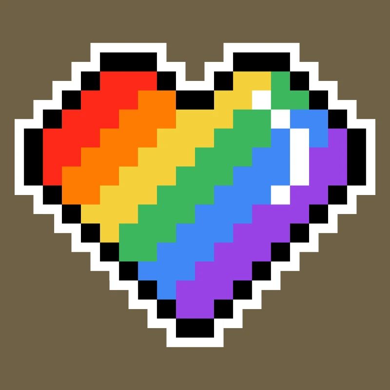 Pixel Regenbogenherz