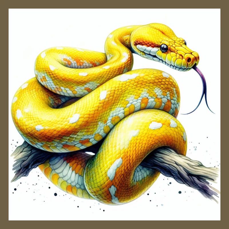 Gelbe Python