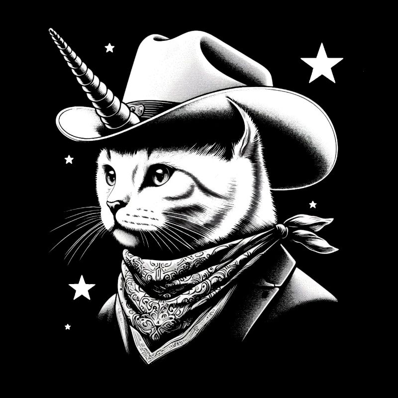 Cowboy-Katze-Einhorn
