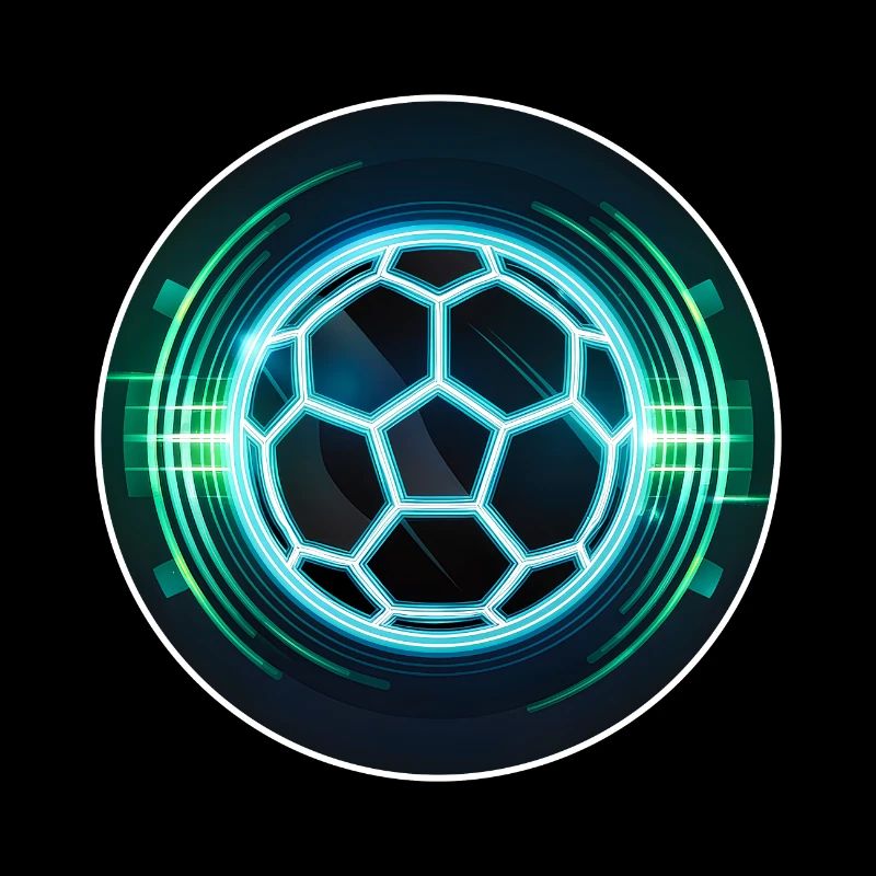 Futuristic Neon Football Logo