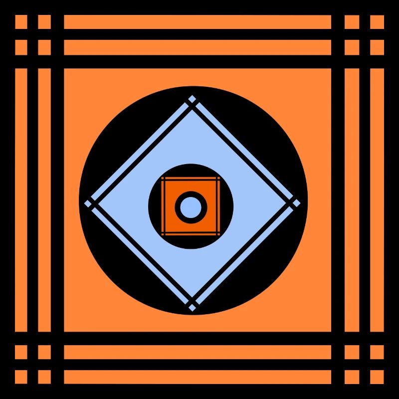 Geometrische Farbenspiele im Quadrat