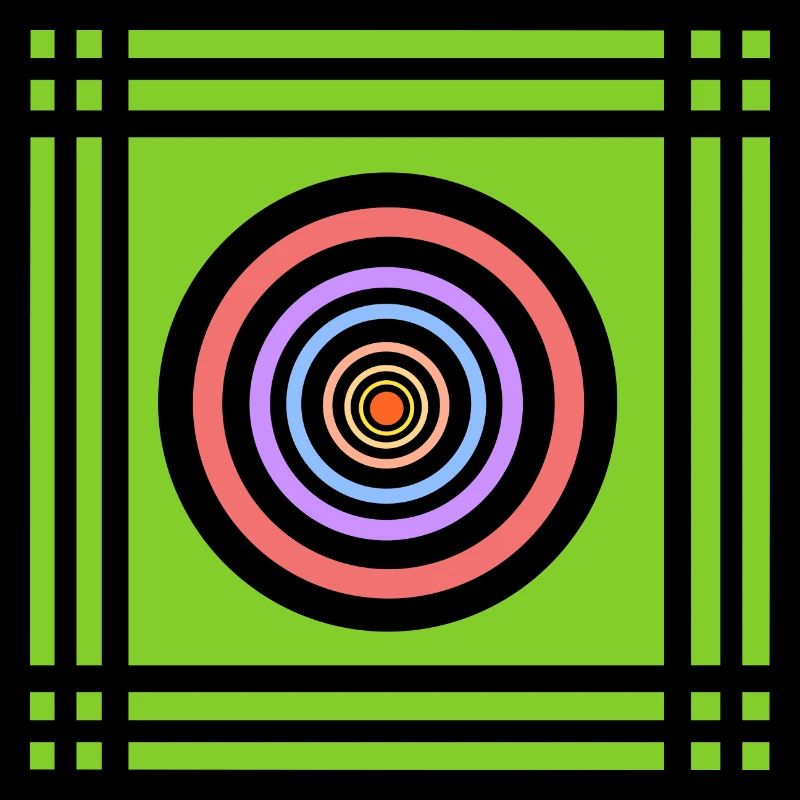 Geometrische Farbenspiele in Farbe