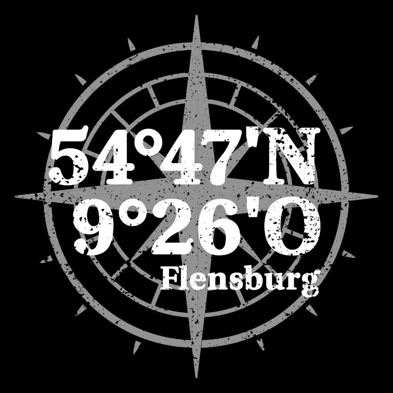 Flensburg Coordinates Souvenir