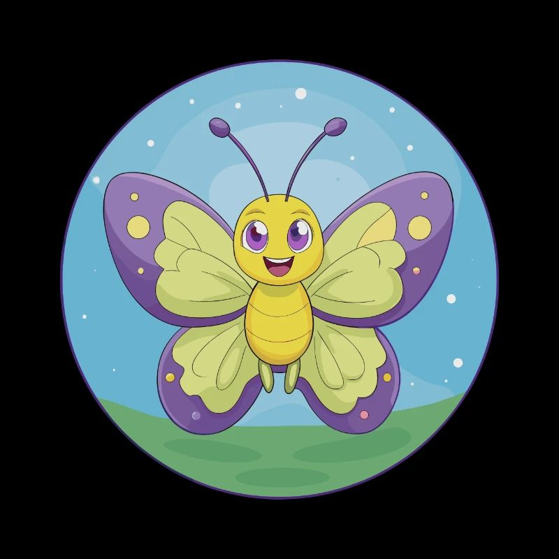 papillon mignon kawaii dessin animé clipart animal de compagnie