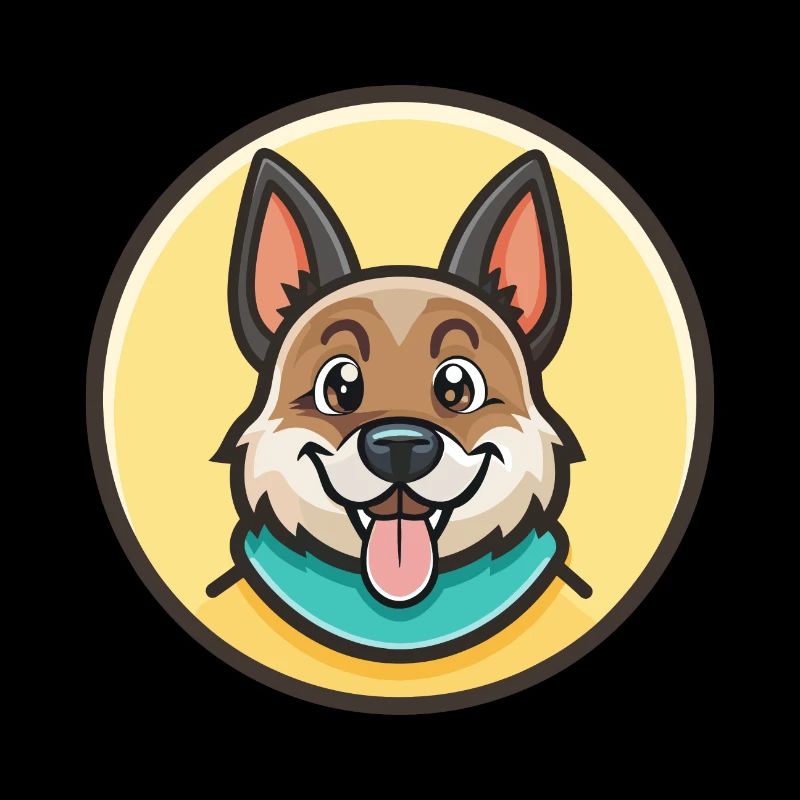 Dessin animé kawaii de race de chien Bakharwal