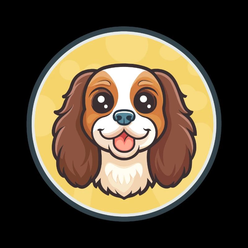 Englisch Spielzeug Spaniel Hund Rasse Lustig Karikatur Kawaii