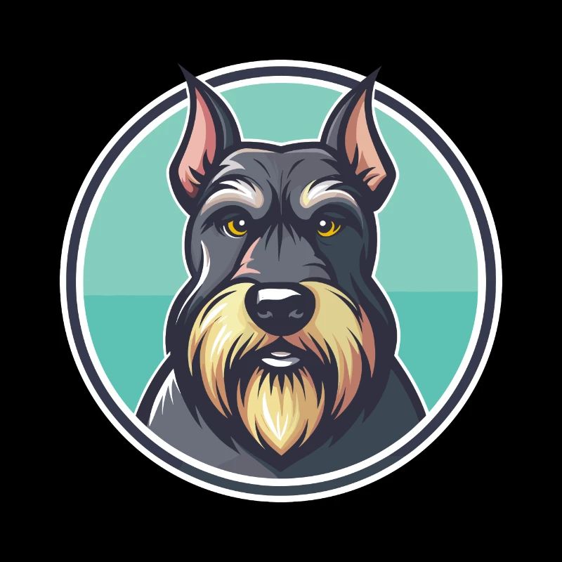 Schnauzer géant chien race dessin animé Kawaii Clipart