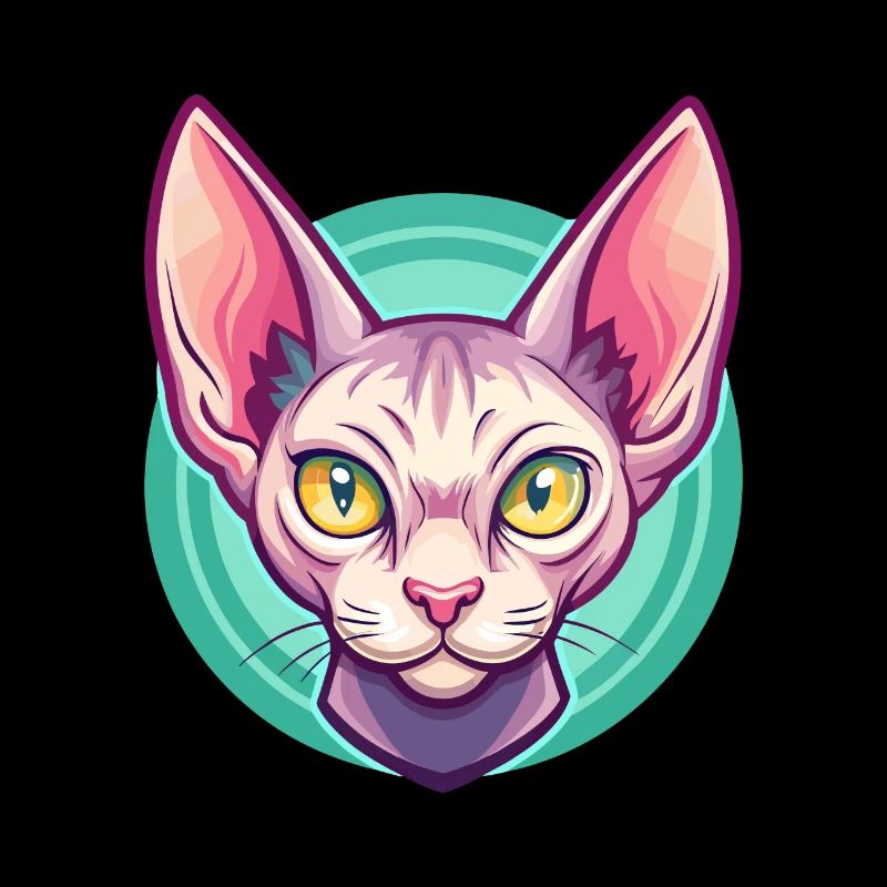Red Devon Rex Cat Breed Cartoon Kawaii Animal Pet