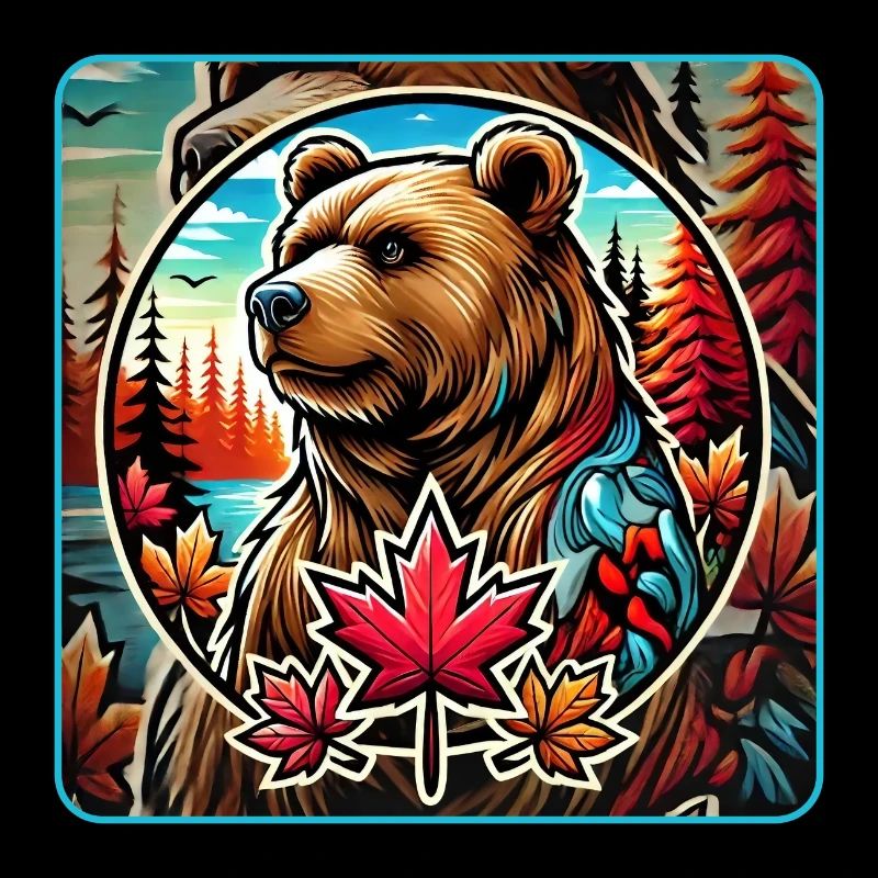 Canada bear nature design