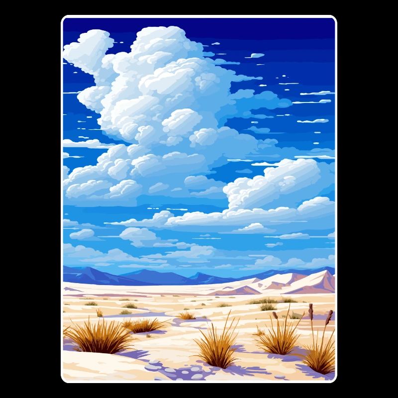 Affiche de voyage souvenir du parc national de White Sands