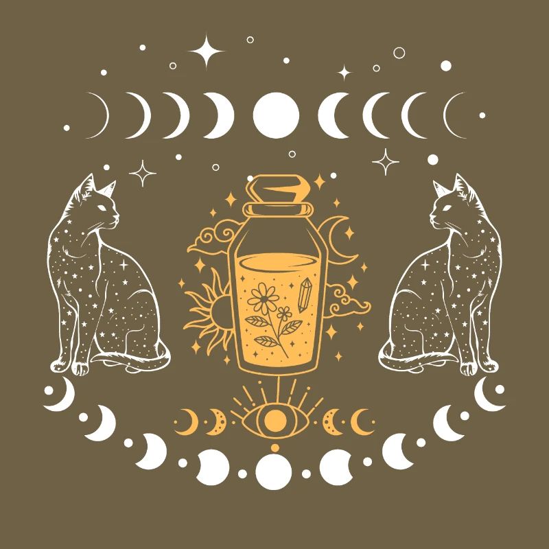 Moonlit Cat Alchemy Bottle