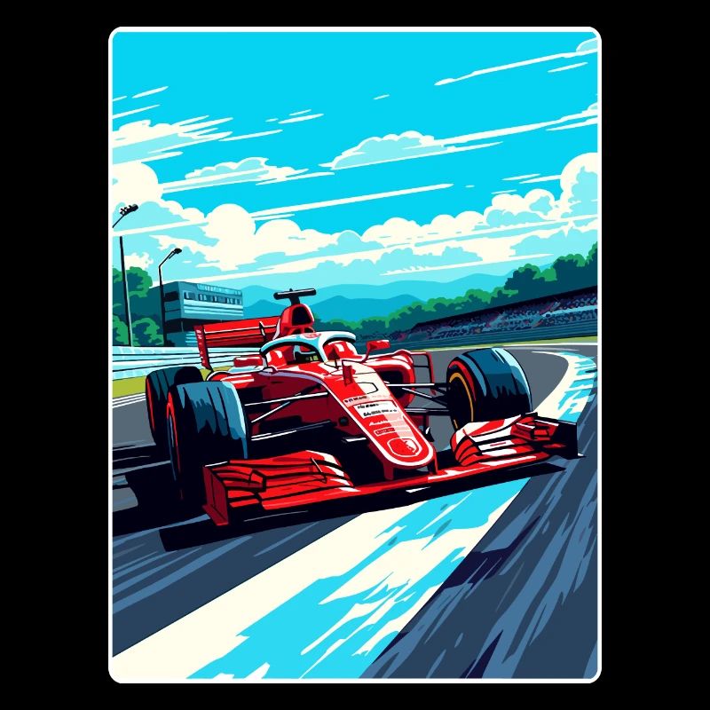 Affiche de voyage de la course automobile du circuit de Monza en Italie