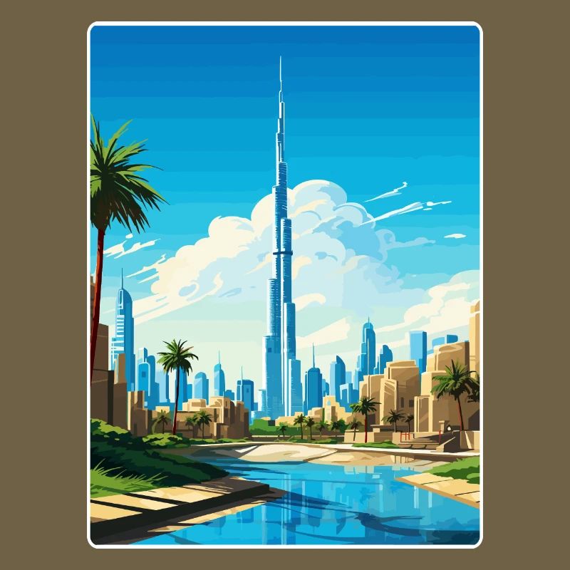 Dubai Skyline Illustration