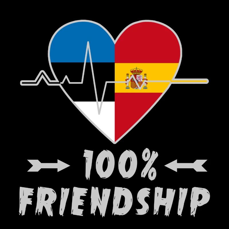 Estland und Spanien 100% Freundschaft