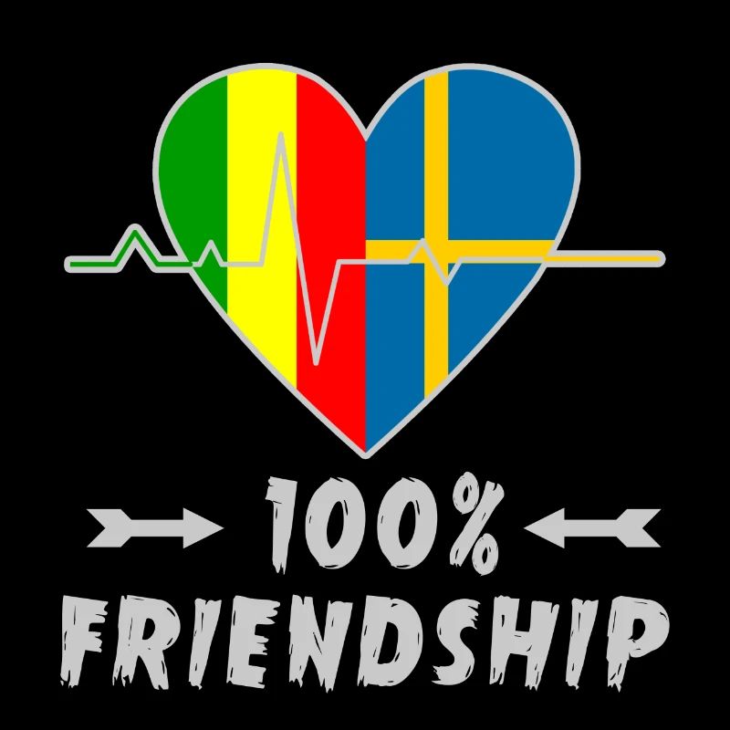Mali und Schweden 100% Freundschaft