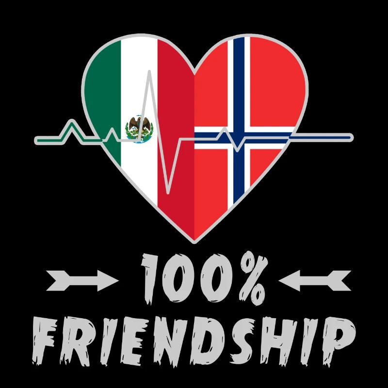 Mexiko und Norwegen 100% Freundschaft