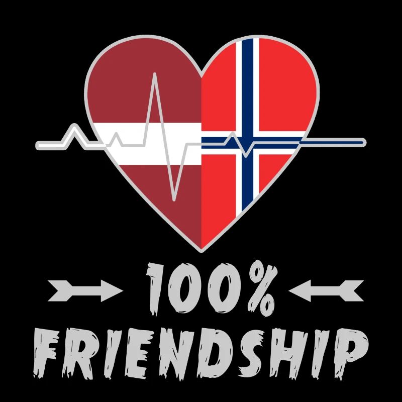 Lettland und Norwegen 100% Freundschaft