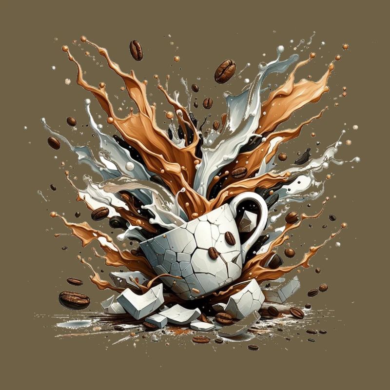Explodierter Kaffee - 100 % Koffein