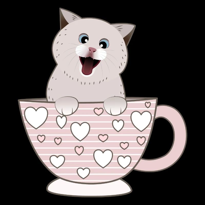 cute cat cup