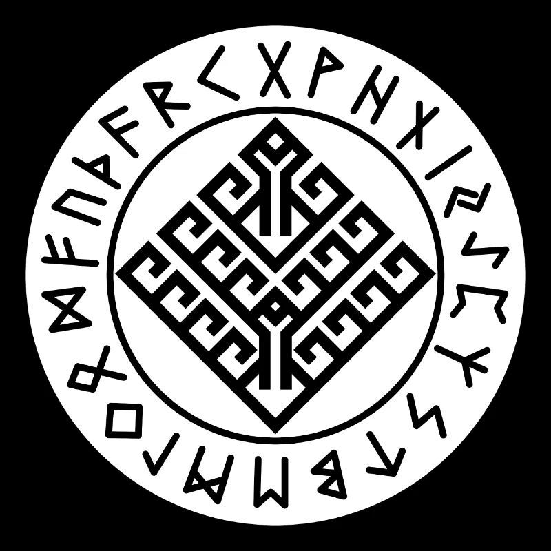 Yggdrasil white rune circle