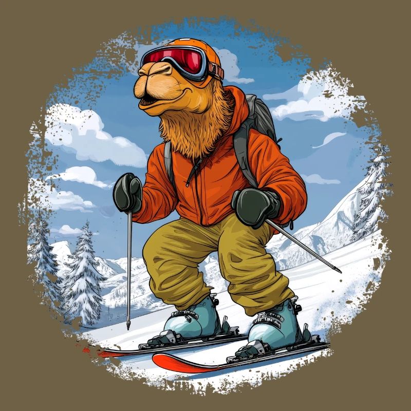Kamel Skifahrer