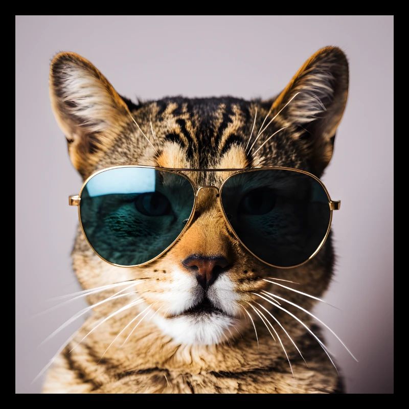 Chat avec des lunettes de soleil