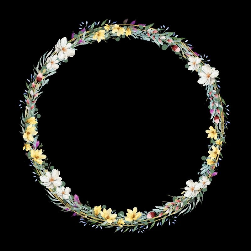 Floral Wreath, Personalizable
