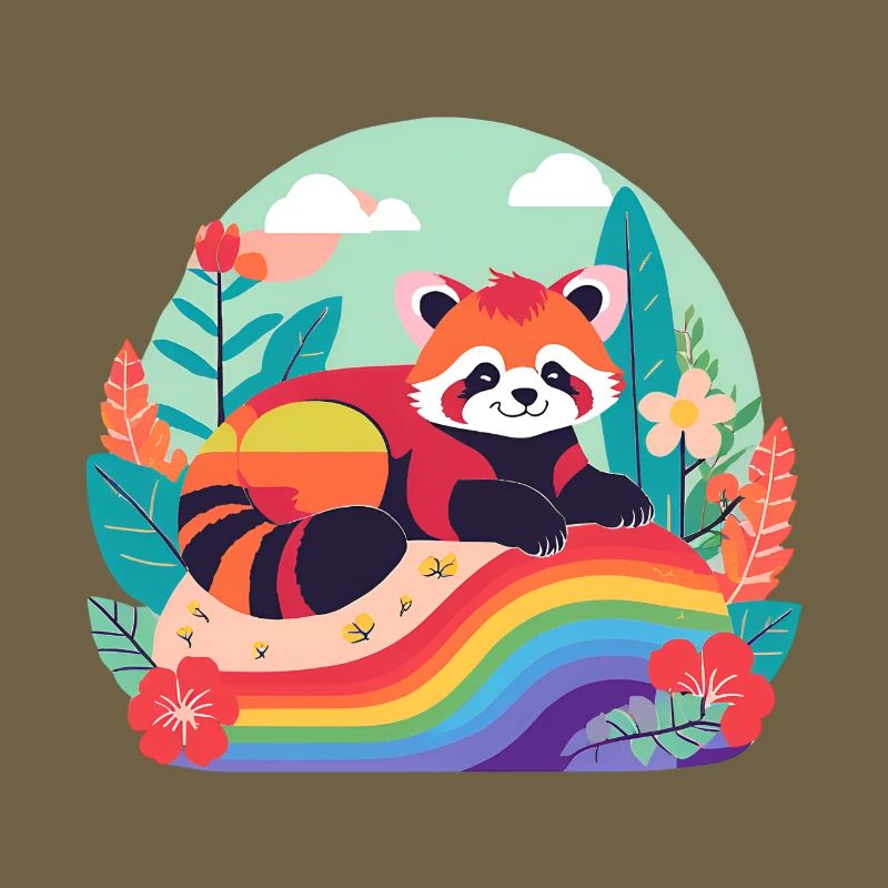 Regenbogenpanda in Ruhe