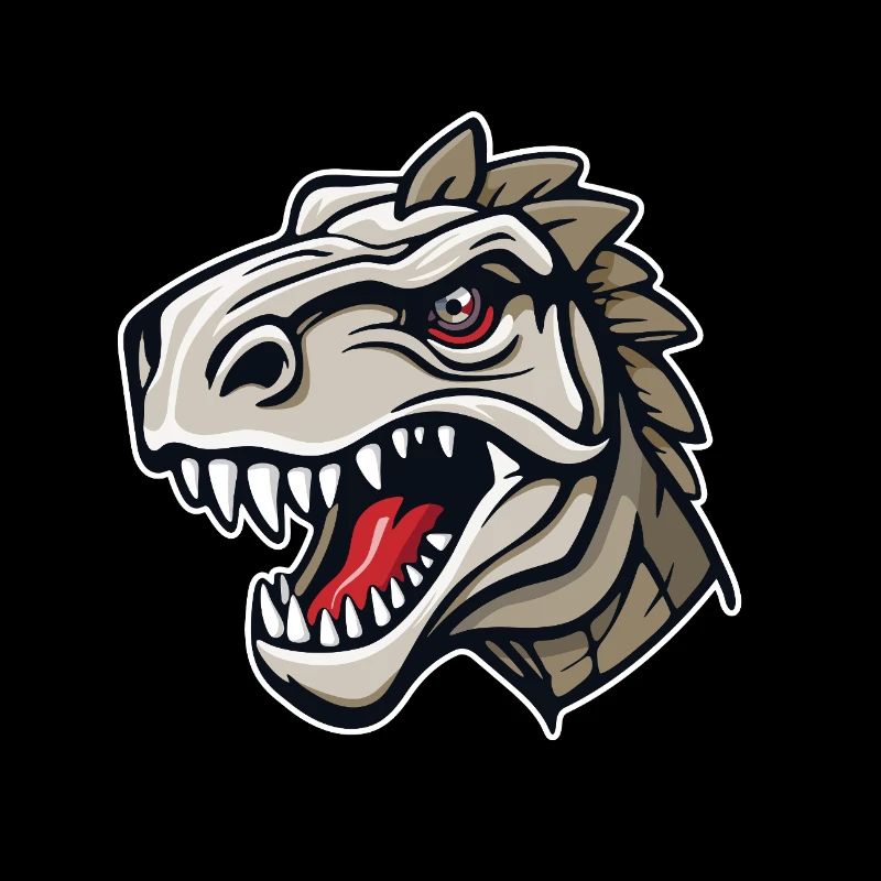 The head of a -looking dinosaur