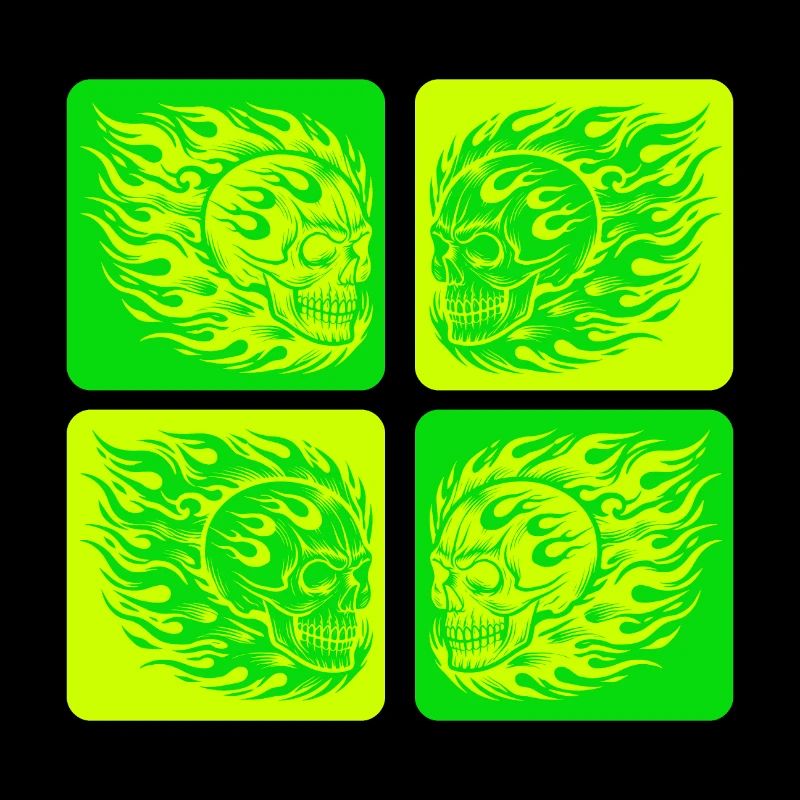 Flammender Totenkopf – Biker & Rocker Style