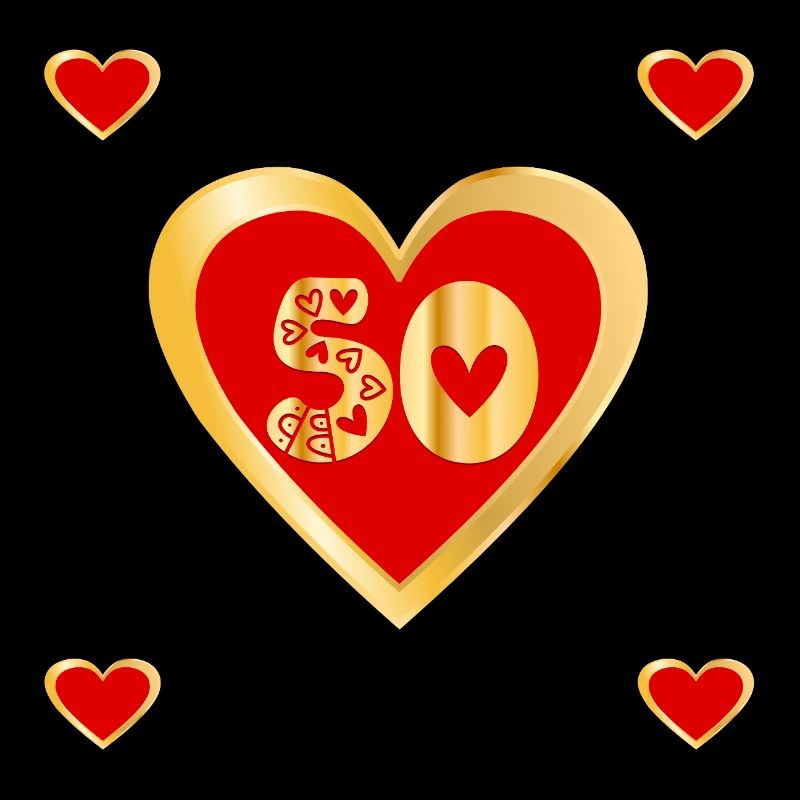 50th Birthday HEART CONGRATULATIONS