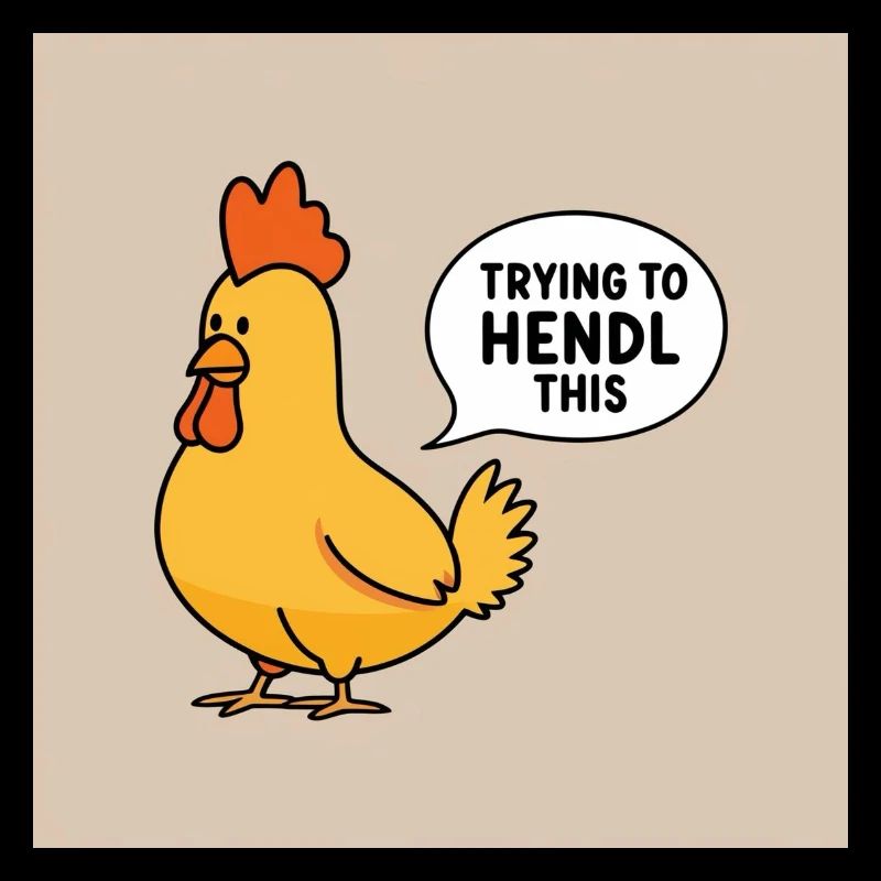 Huhn "Trying to hendl this"