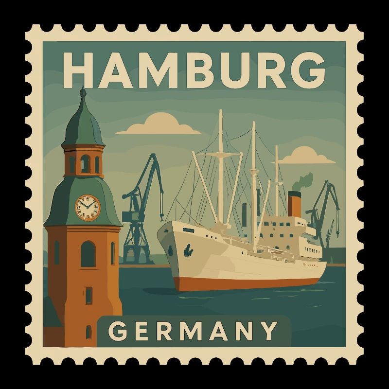 Hamburg Hafen Briefmarke