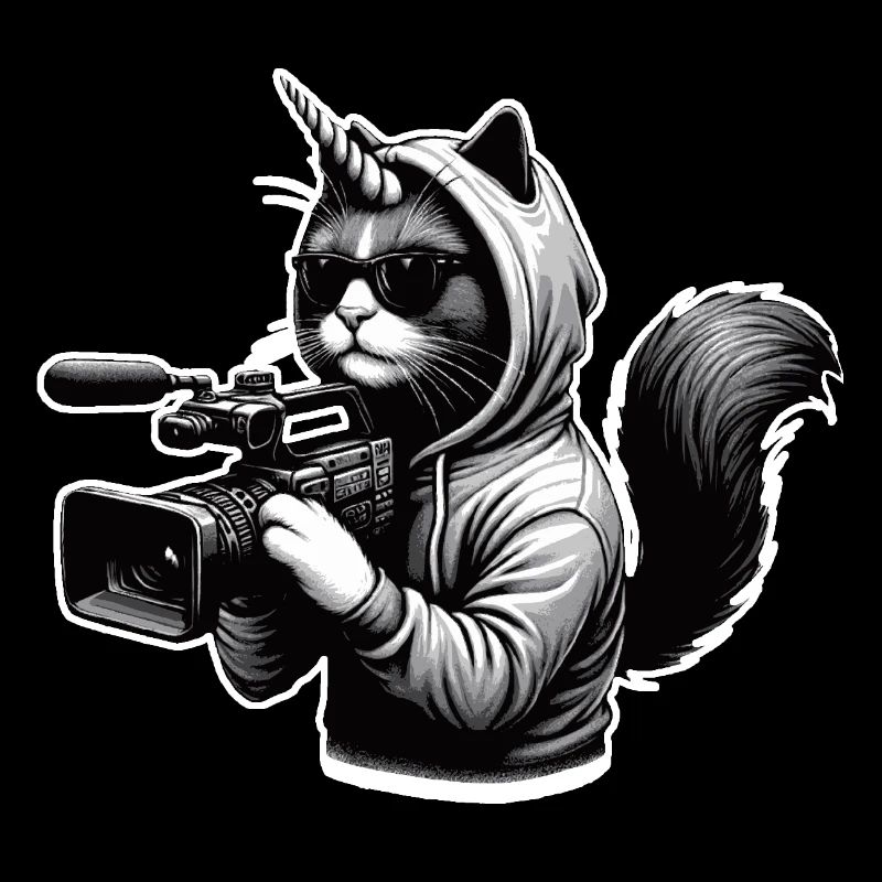 Chat licorne cadreur