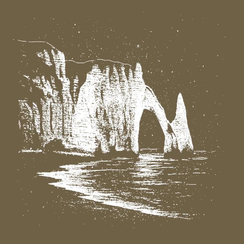 Starry night over Étretat