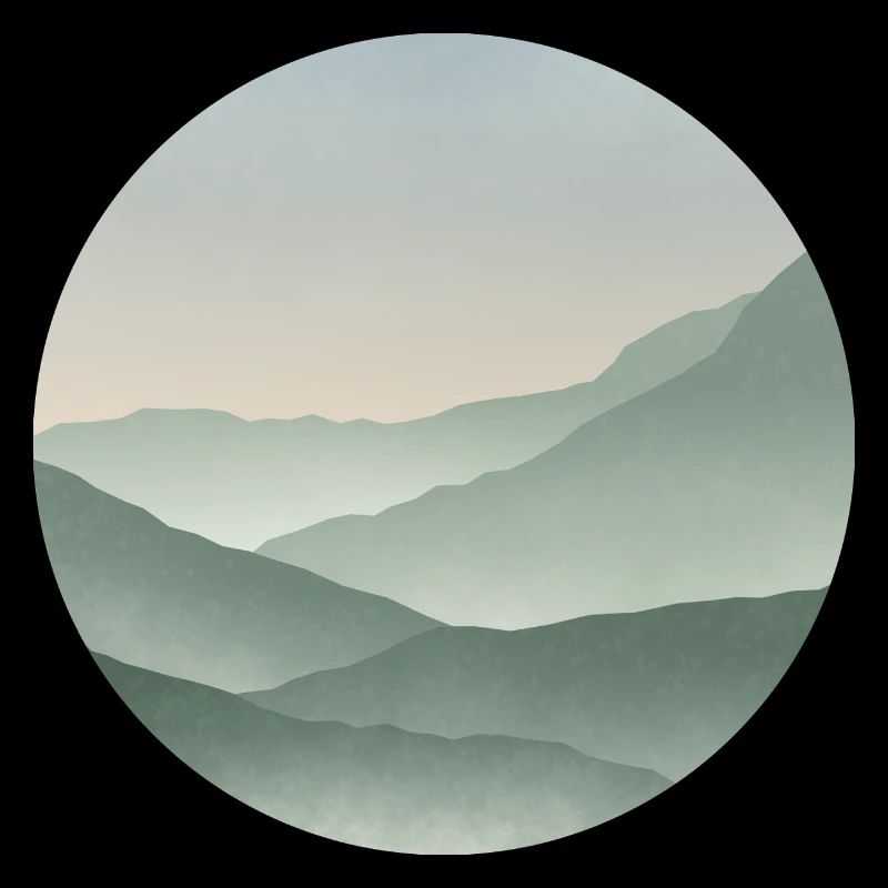 Mountains in pastel shades Serenity