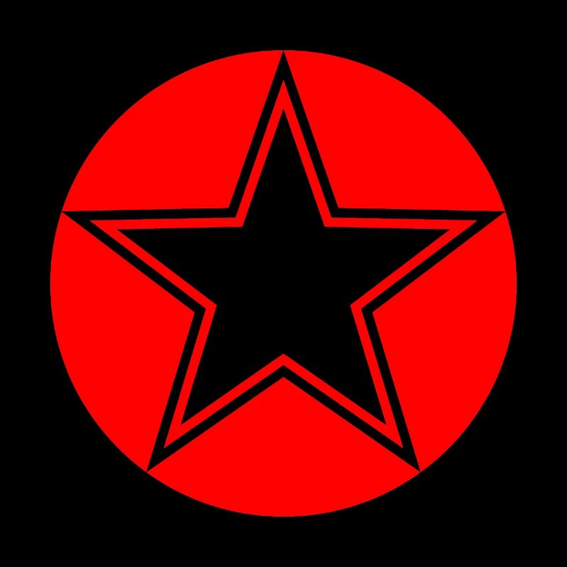 Transparent star with red border