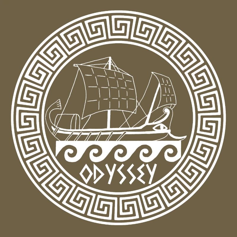 Symbole de l'odyssée d'Ulysse (blanc)