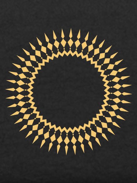 Radiant sun frame geometric