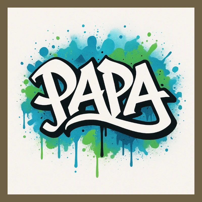 Graffiti Style Dad Illustration