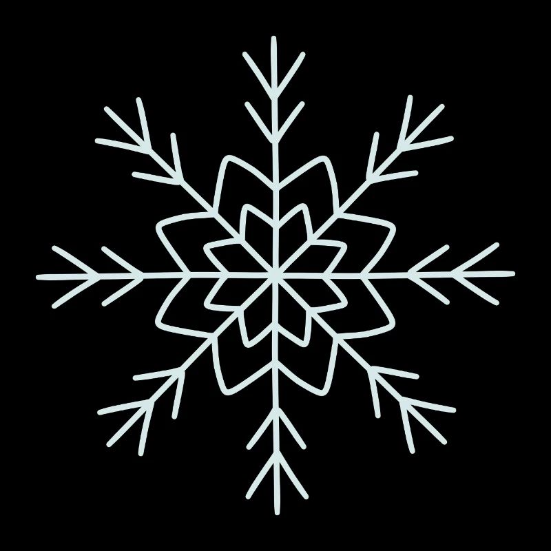 Conception artistique complexe de ligne de flocon de neige
